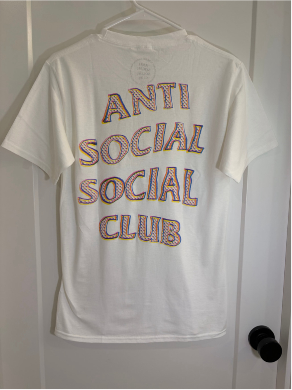 Anti Social Social Club ASSC Blurred Lines Graphic Logo T-Shirt White Size Small